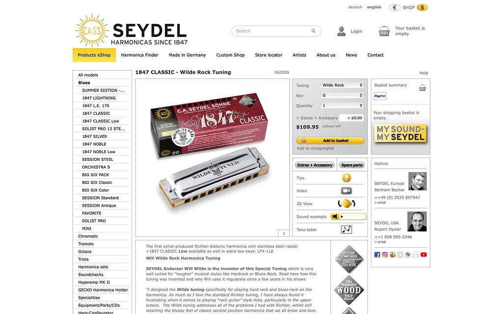 Seydel wilde store tuning